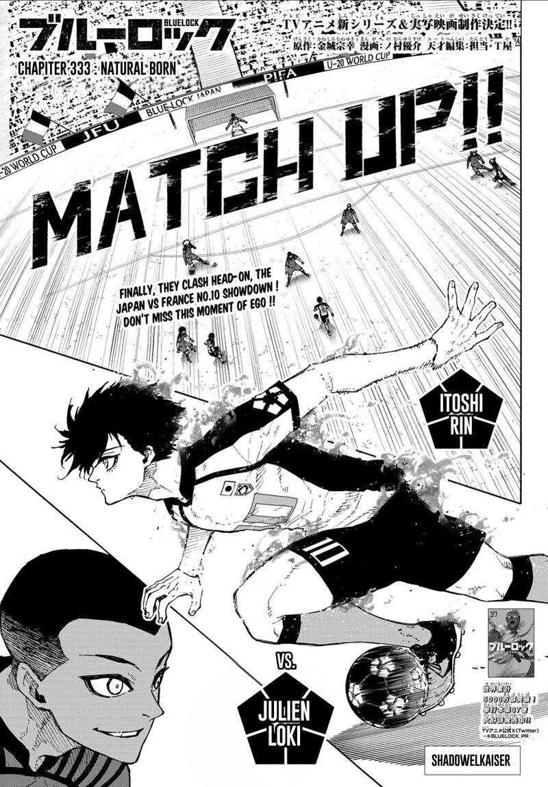 Blue Lock Chapter 333 - Page 1